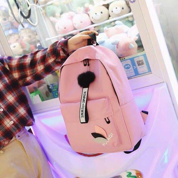 Cặp đi học nữ siêu dễ thương có tặng cục bông