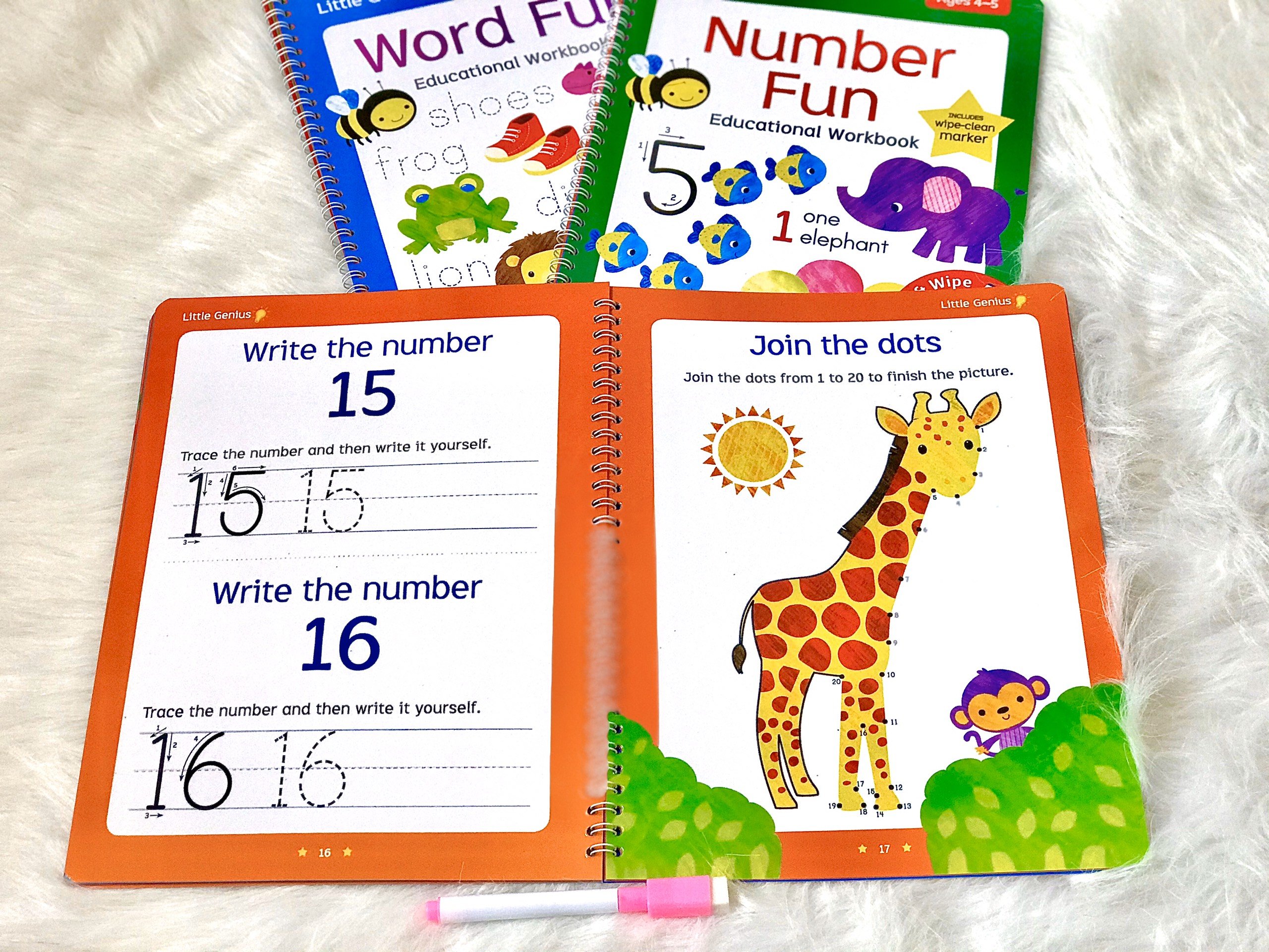 Đồ chơi - Bộ 3 cuốn viết xóa Math/ Word / Number fun