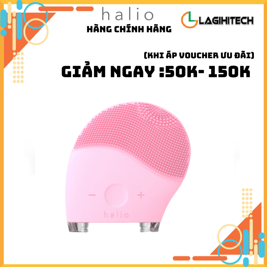 Máy Rửa Mặt Halio Facial Cleansing & Massaging Device Sóng Âm Dành Cho Mọi Loại Da