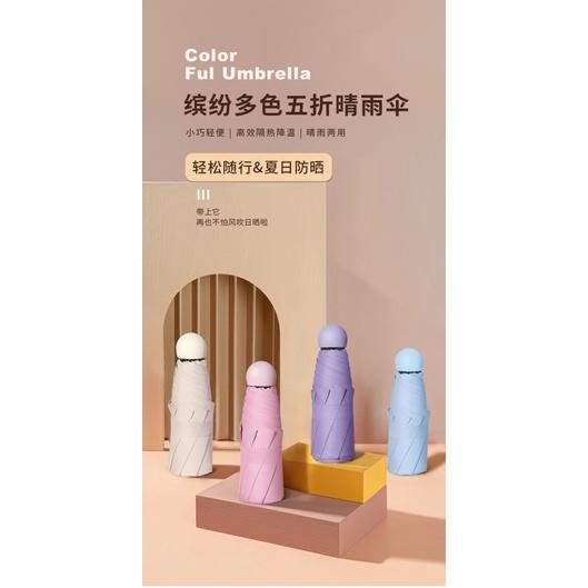Dù Che Mưa Nắng Chống Tia UV Mini Thiết Kế Nhỏ Gọn Tiện Dụng Cho Nữ
