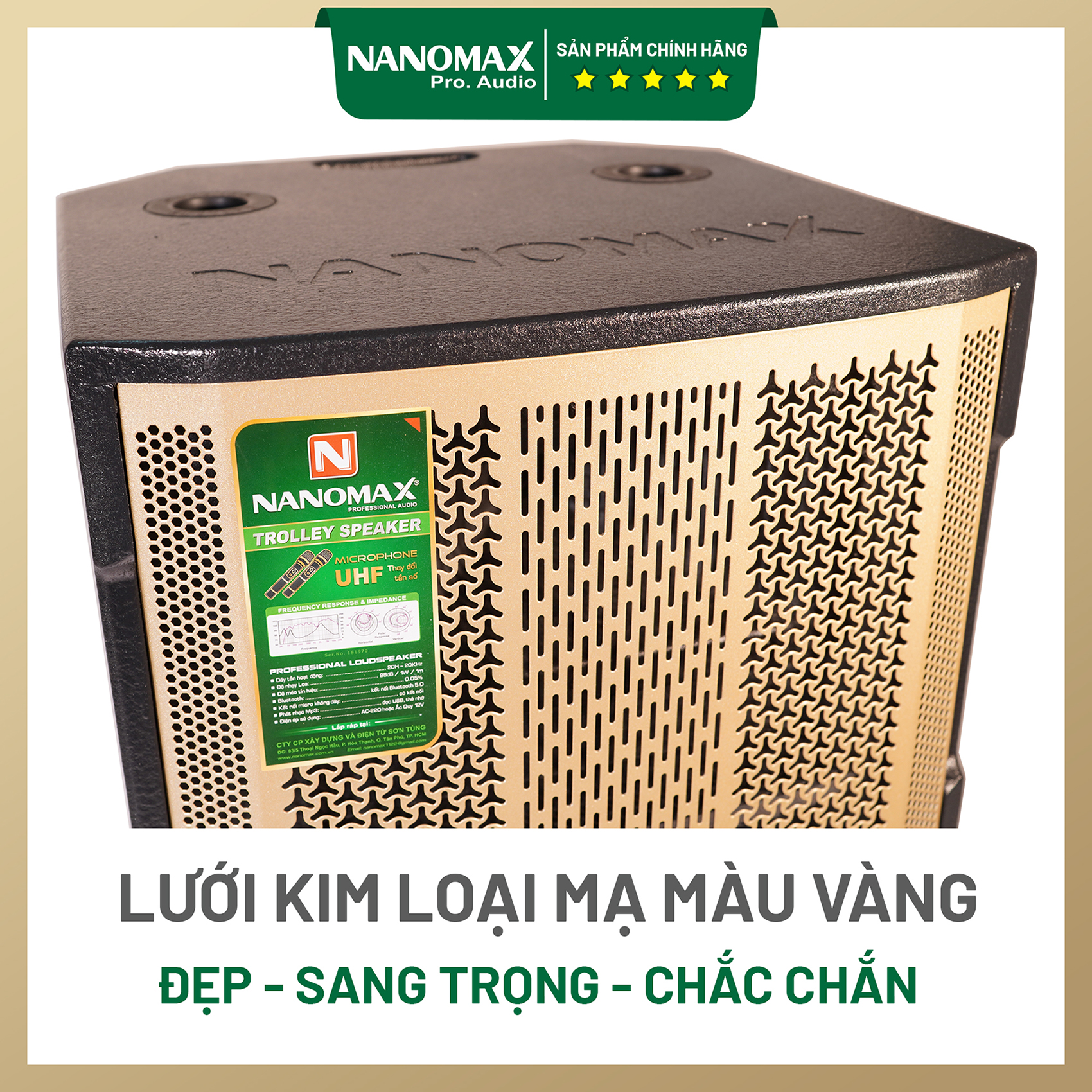 Loa Kéo Nanomax SK-12F3 Bass 3 Tấc 30cm Công Suất 450w Karaoke Bluetooth Hàng Chính Hãng