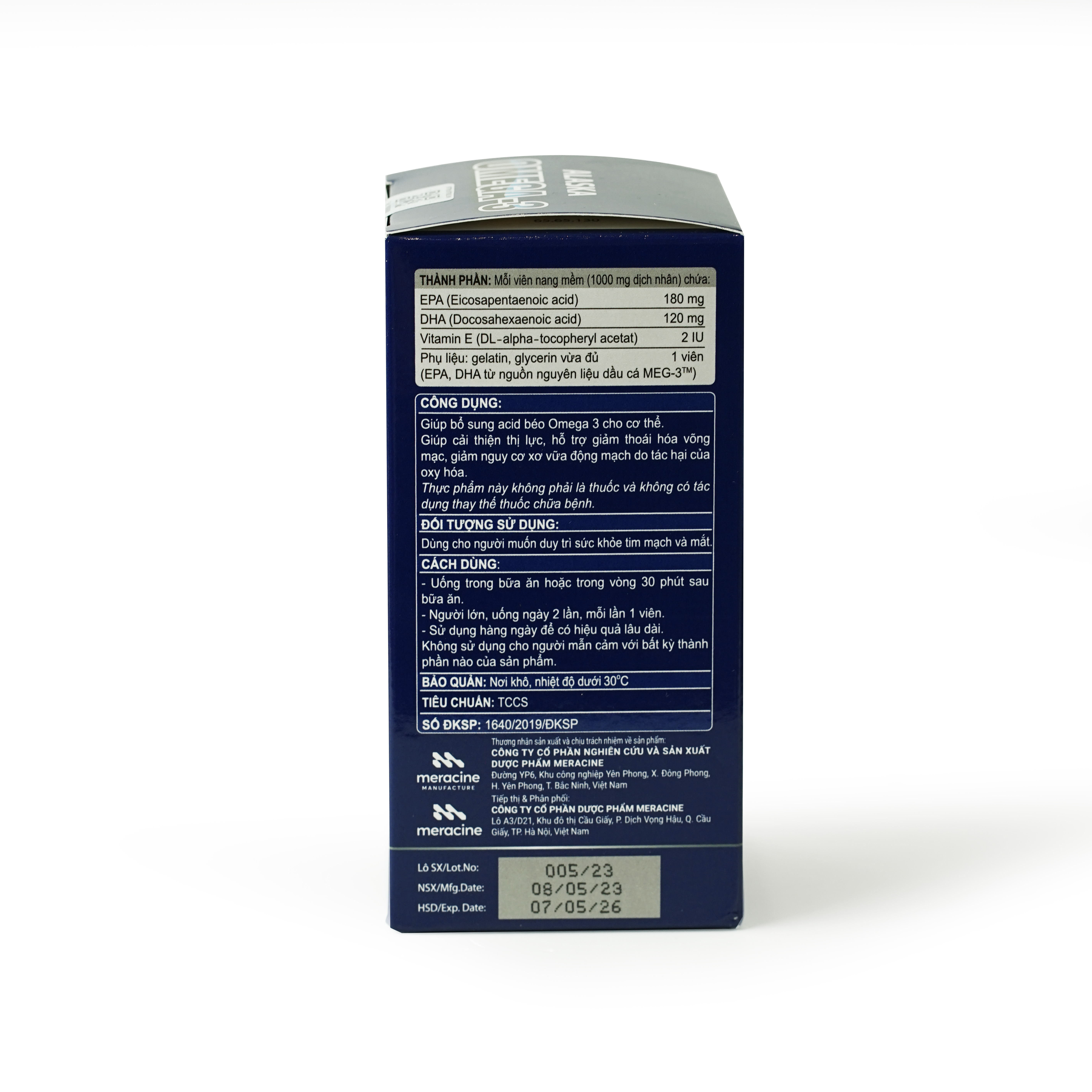 Thực phẩm bảo vệ sức khỏe Alaska Omega 3 tăng cường thị lực - lọ 100 viên