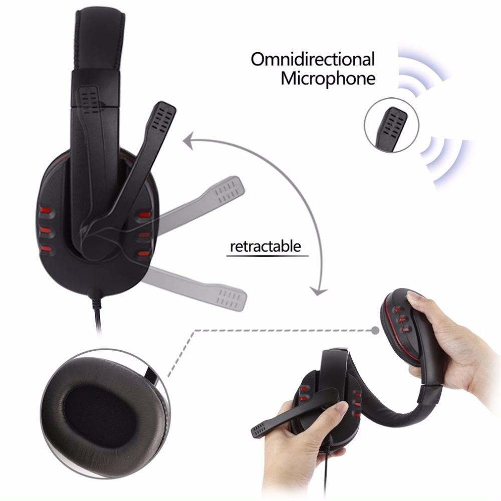Chất Lượng Tốt Trên Tai Tai Nghe Game Thủ Stereo Bass Sâu Tai Nghe Chơi Game Chụp Tai Kèm Micro Cho Máy Tính Máy Tính Laptop Notebook