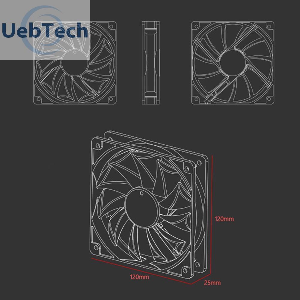 Quạt tản nhiệt ID-COOLING 4 Pin 120mm cho máy tính
