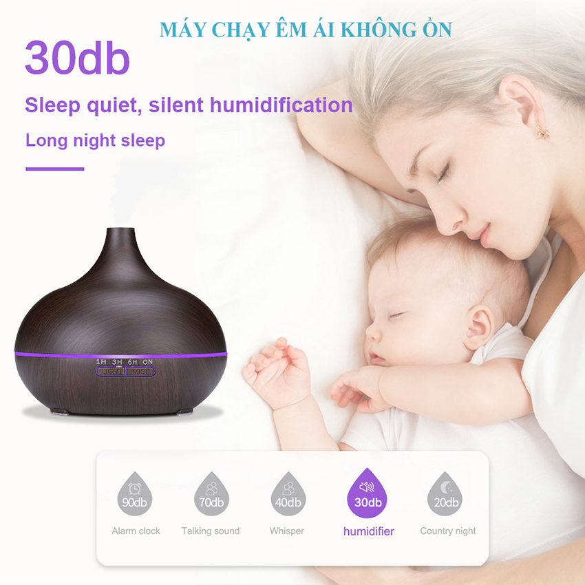 [Hàng Chính Hãng] Máy Xông Tinh Dầu Phun Sương Tạo Ẩm Cổ Cao Nga My Dung Tích 550ml Có Điều Khiển , Chế Độ Hẹn Giờ 1h/3h/6h/on Đèn Led 7 Màu Phun Sương Tạo Âm Trong Phòng Điều Hòa