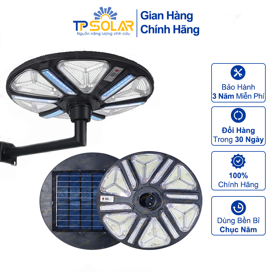 Đèn Sân Vườn UFO Năng Lượng Mặt Trời TP Solar TP-U600RGB Công Suất 600W Chiếu Sáng 7 Màu, Chống Nước IP67