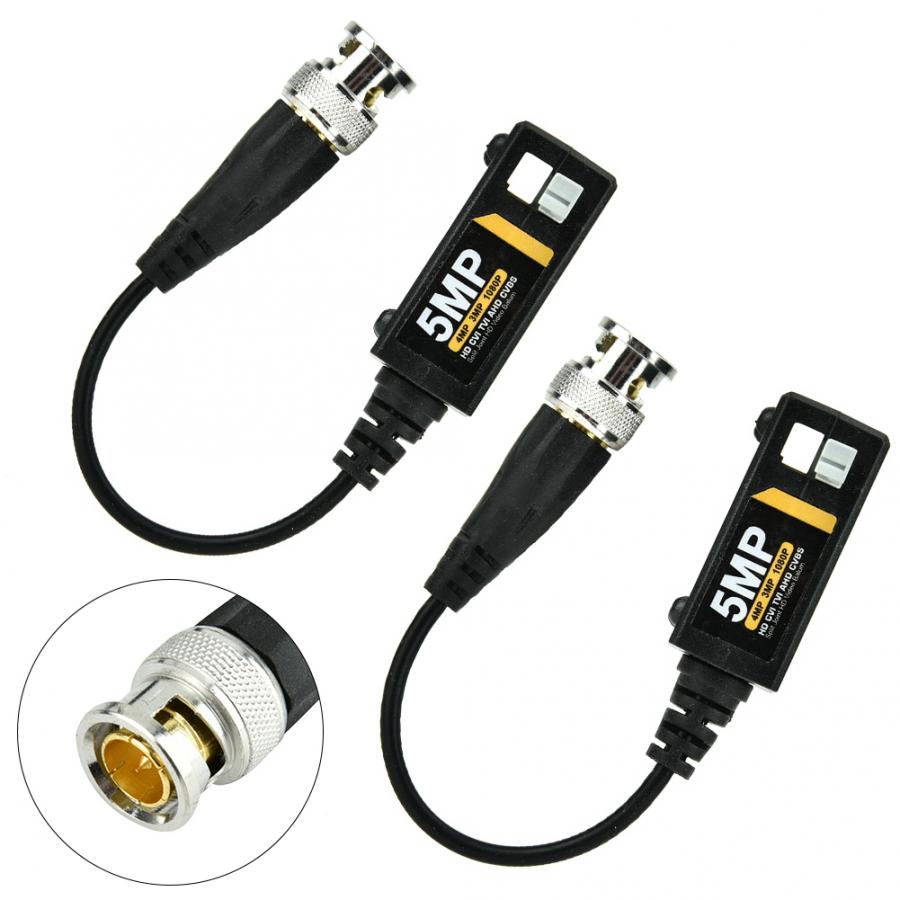 10 bộ video balun 5mp lõi đồng, màu vàng cho camera quan sát