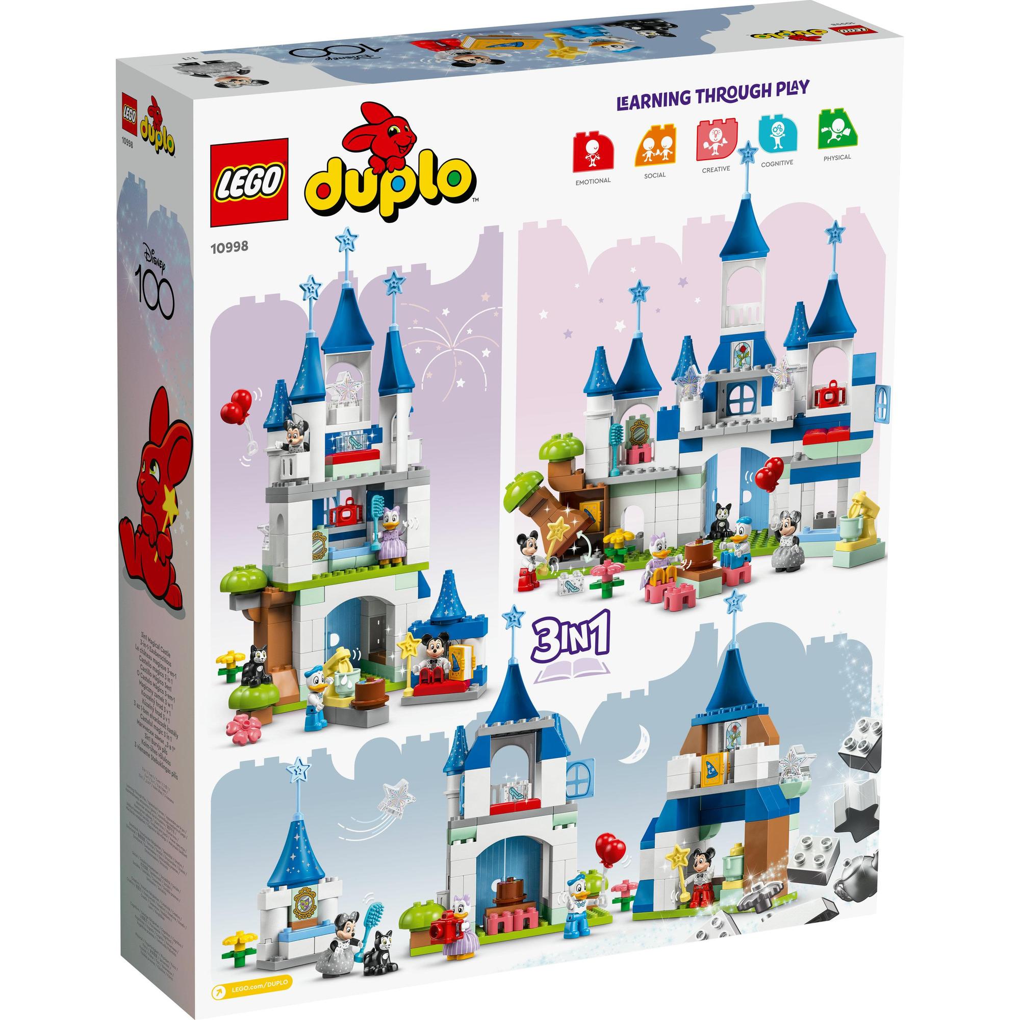 LEGO Duplo 10998 Đồ chơi lắp ráp Lâu đài Disney Ma thuật 3 trong 1