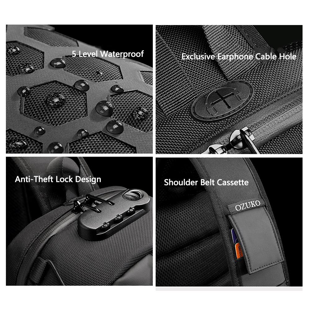 Túi đeo vai trước ngực dành cho nam, phong cách mới trẻ trung, chất liệu không thấm nước