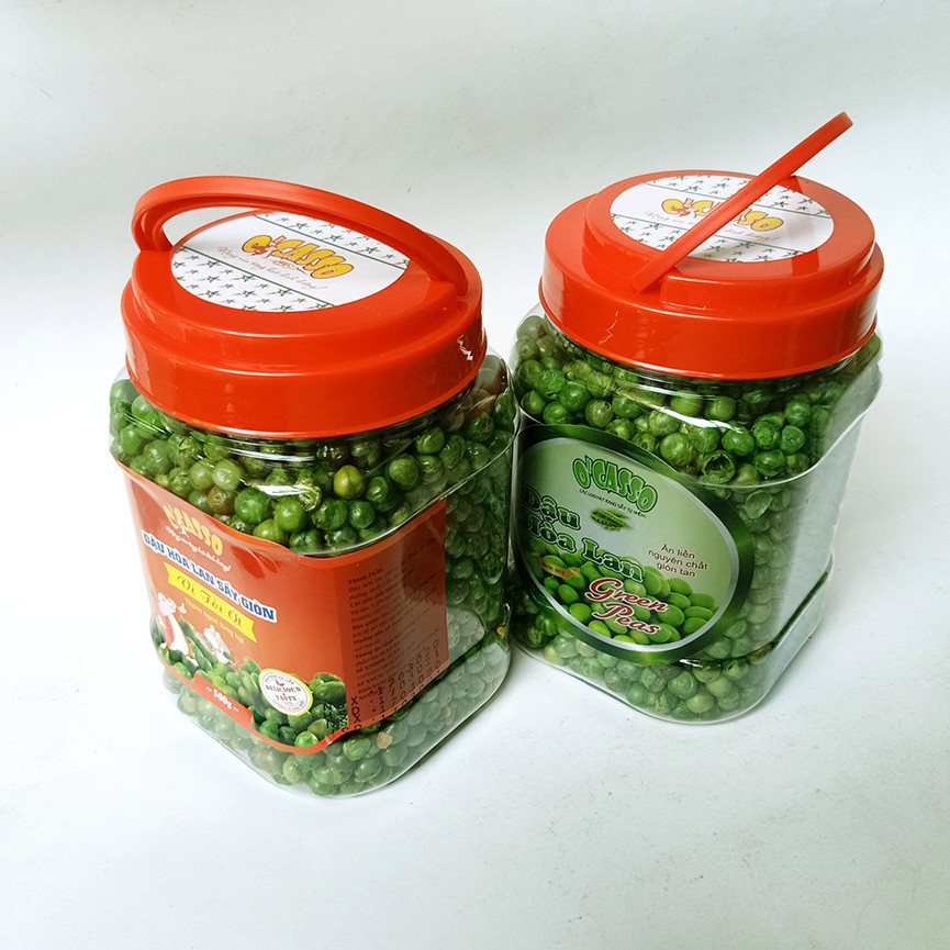Combo 1kg Đậu Hòa Lan Sấy Giòn Vị Tỏi Ớt_Đậu Hòa Lan Sấy Giòn Vị Muối O'Casso