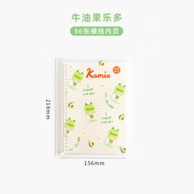Sổ nhựa nhiều lỗ A5, B5 dễ thương binder chống nước có ngăn đựng stickers
