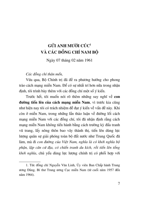 Sách - Thư Vào Nam