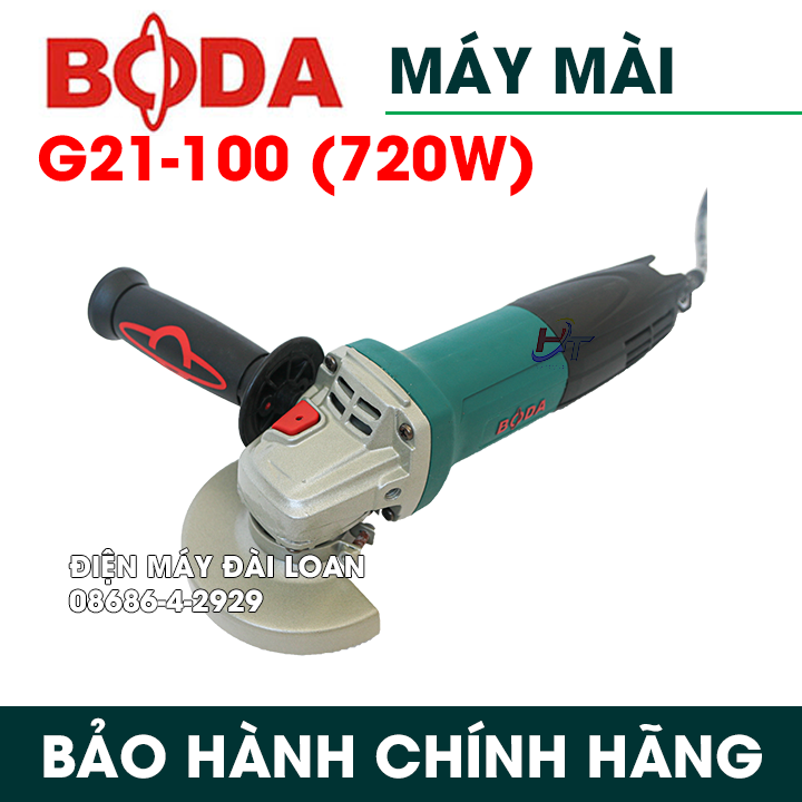 Máy mài góc, máy cắt sắt, cắt gạch, máy mài cầm tay đa năng BODA G21-100- Lõi đồng - công suất 720w