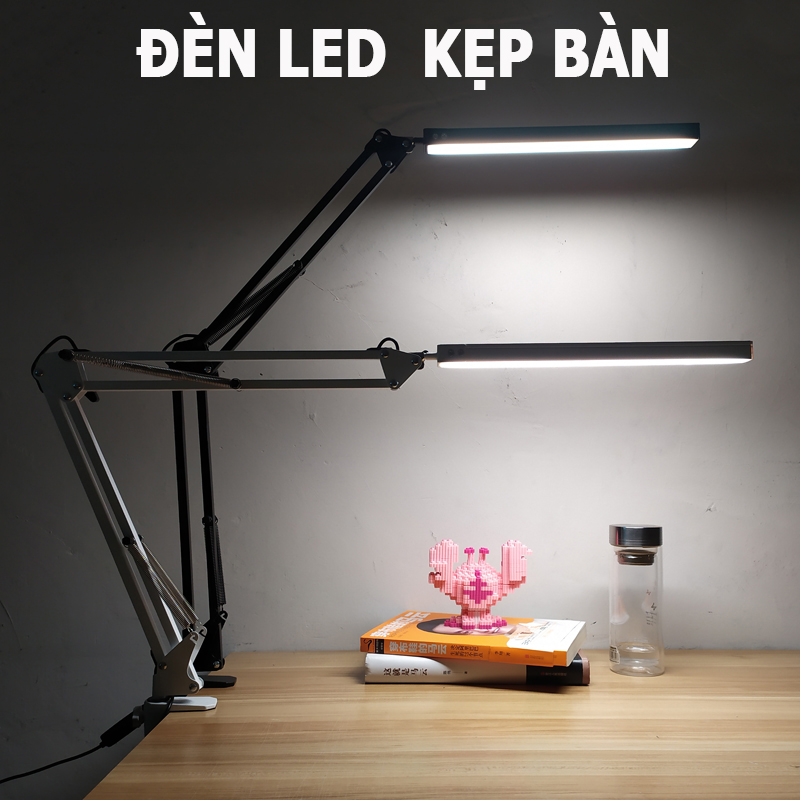 Đèn Bàn Kẹp Dài Đèn Led Học Đọc Sách Đầu Giường Ánh Sáng Trắng Đèn Pixar Để Làm Việc Đọc Sách Đèn Led Kẹp Bàn Học Đèn Pixar Chống Cận Đèn Để Bàn Làm Việc Đèn Làm Nail Phun Xăm Spa Siêu Sáng
