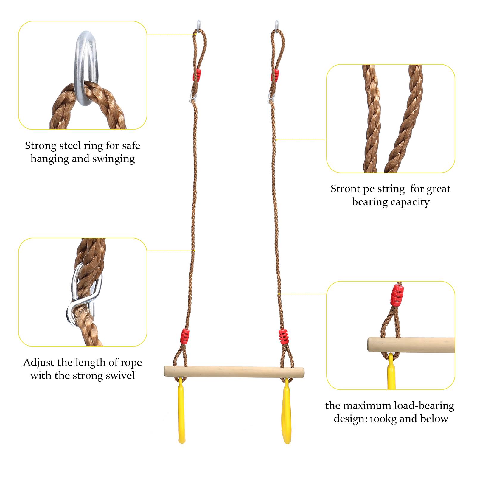 Bộ Dây Kháng Lực Hỗ Trợ Đu Xà Đơn Cho Trẻ Em