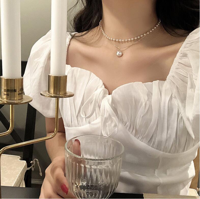 Dây chuyền choker ngọc trai