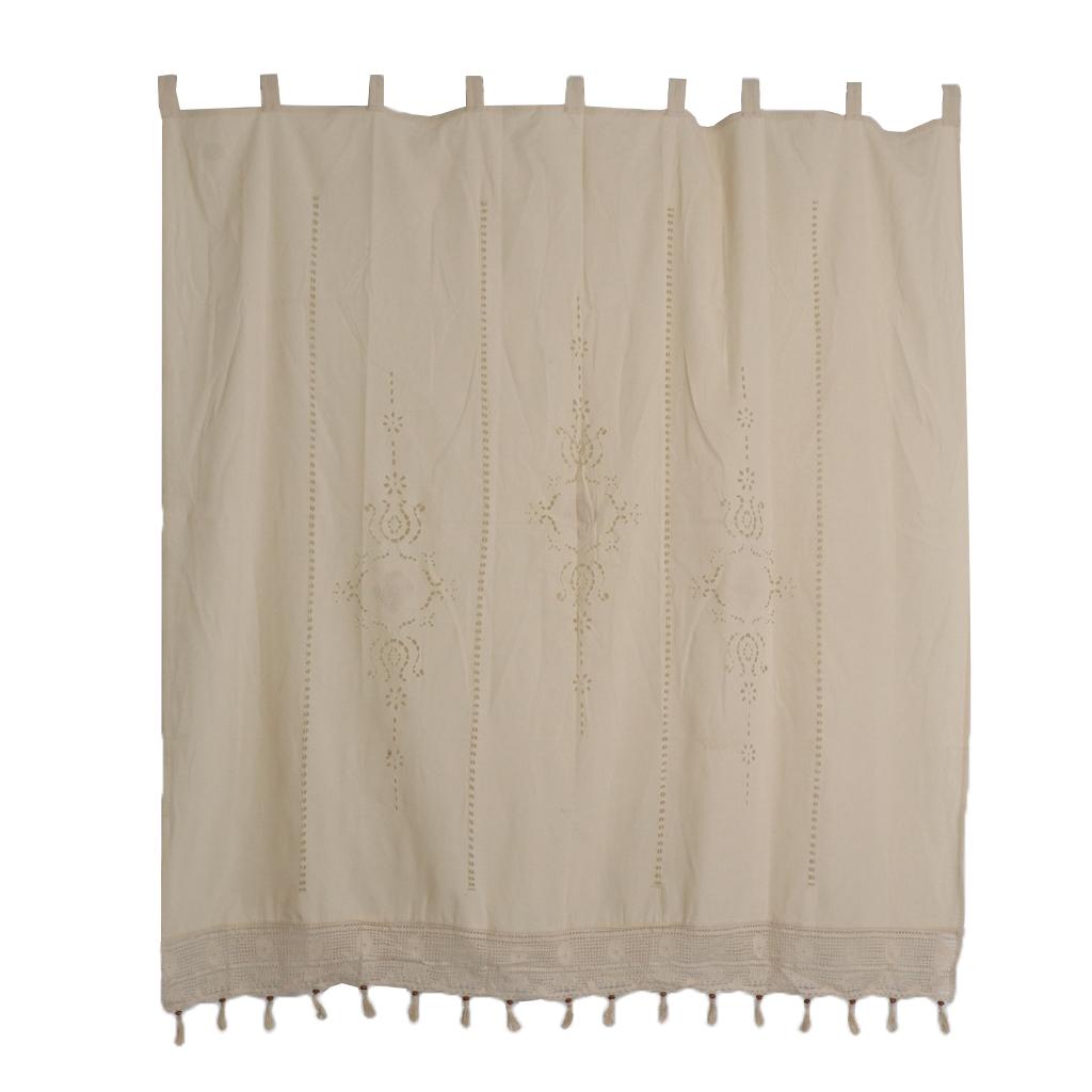 180x180cm Country Lace Crochet Window Curtain  Drape Panel