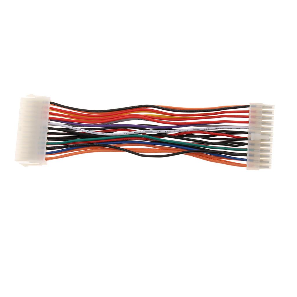 Computer 24 Pin Motherboard ATX Power Supply Extension Cable Male to Female