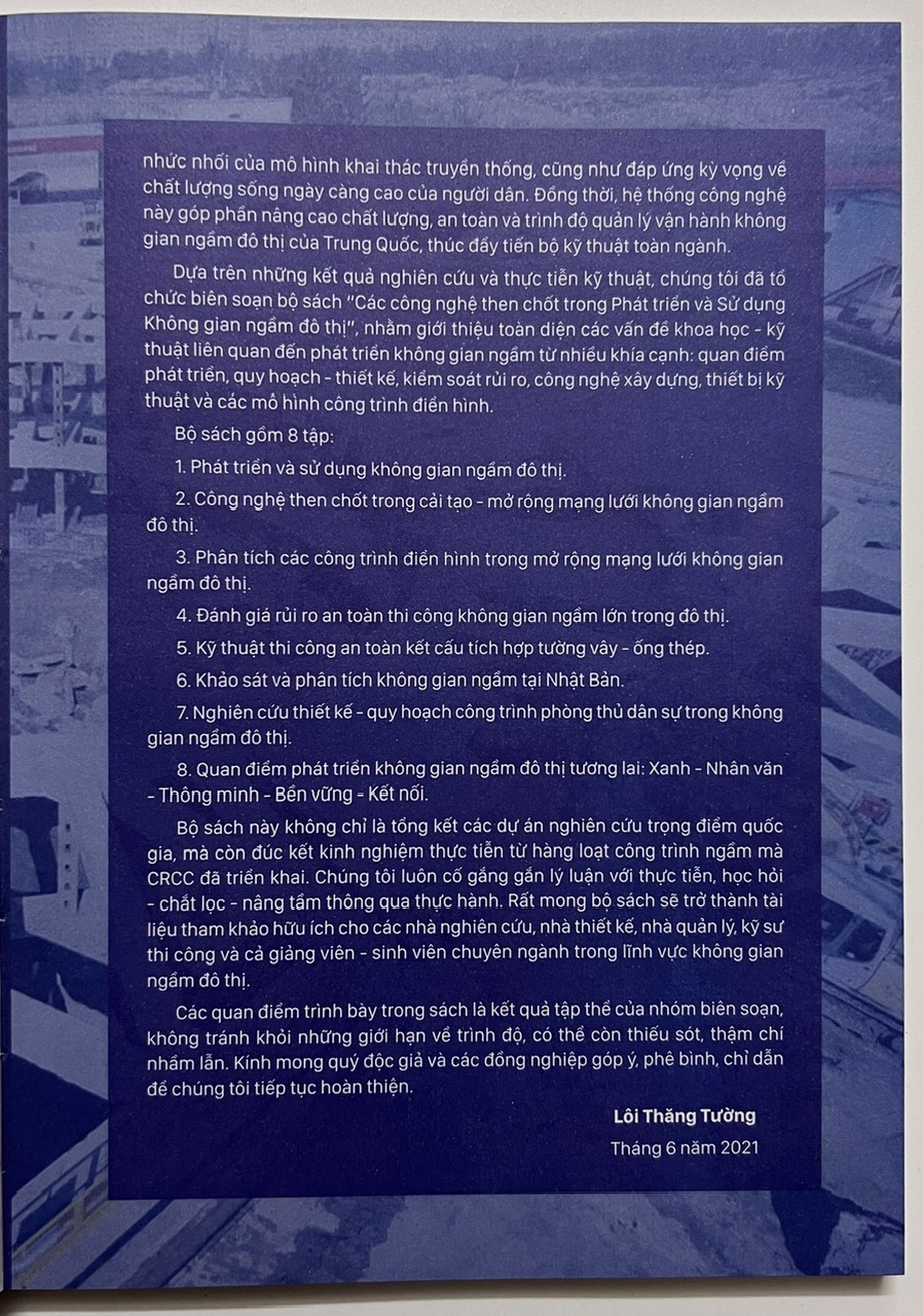 Sách - Phát Triển Và Sử Dụng Không Gian Ngầm Đô Thị