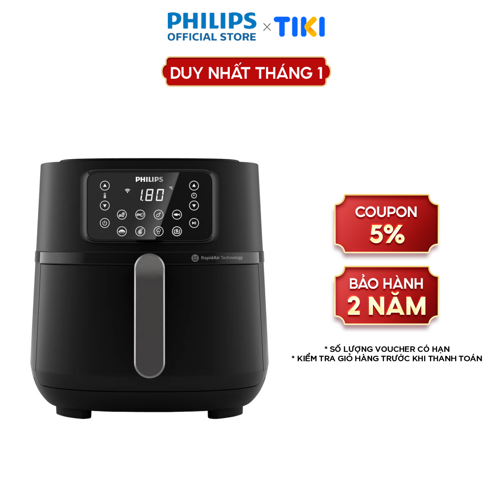 Nồi chiên không dầu Philips HD9285/90 Size XXL Wifi Connected - Hàng Chính Hãng