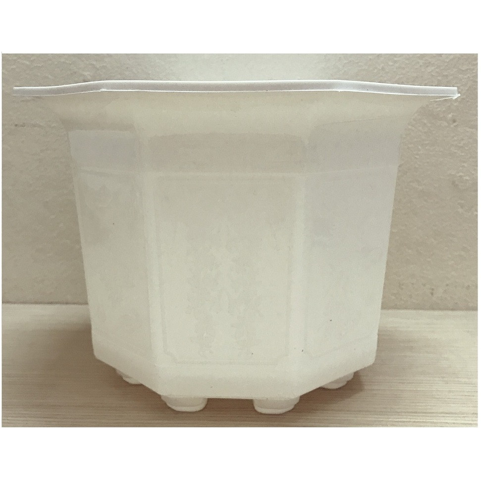 1 Chậu Nhựa Bát Giác 170x120 Màu Trắng