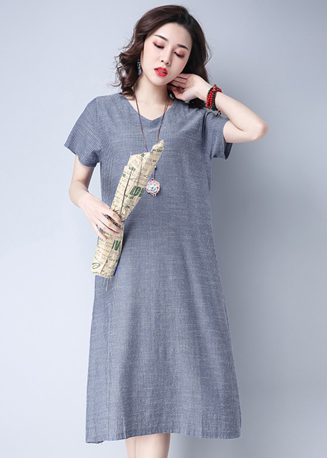Đầm Suông Ngắn Tay Dáng Dài D2110