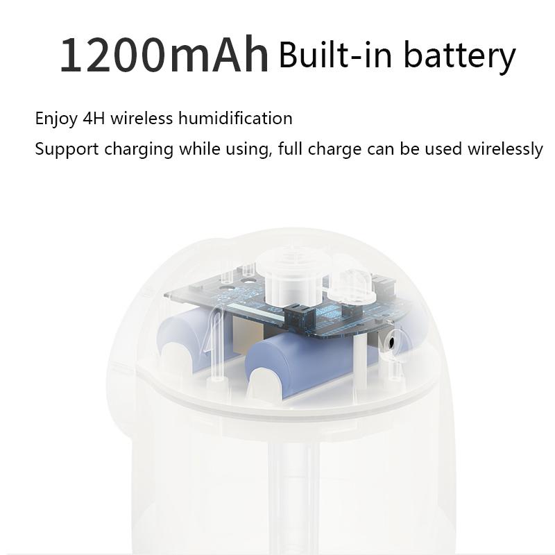 Di Động Viên Máy Phun Sương Tạo Độ Ẩm USB Không Dây Siêu Âm Tinh Dầu Khuếch Tán Tinh Dầu Lộc Không Khí Humidificador Với Bầu Không Khí Đèn Cho Gia Đình