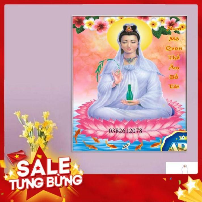 TRANH ĐÍNH ĐÁ PHẬT QUAN ÂM TRANH CHƯA ĐÍNH DF851