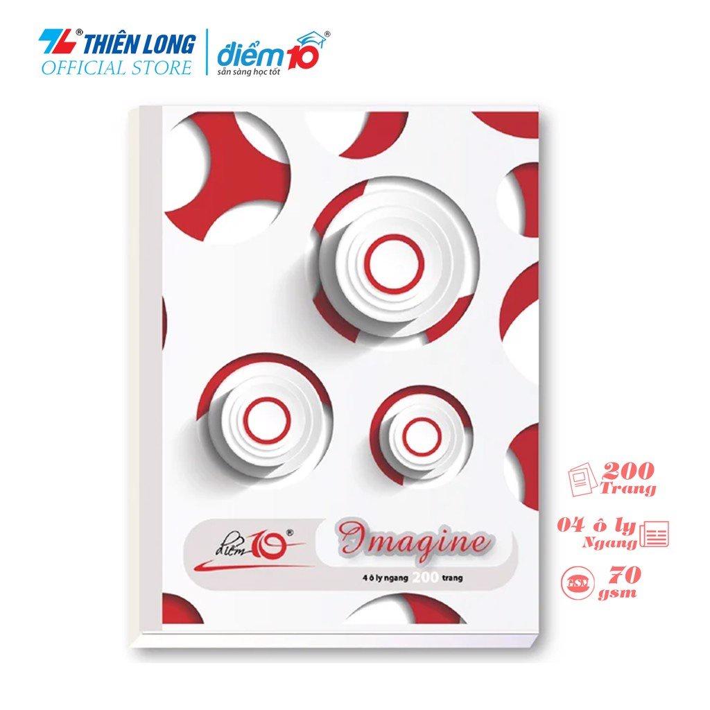 Combo 5 Tập học sinh Thiên Long 200 trang 4 ô ly ngang 70 gsm Điểm 10 TP-NB062 (hình ngẫu nhiên)