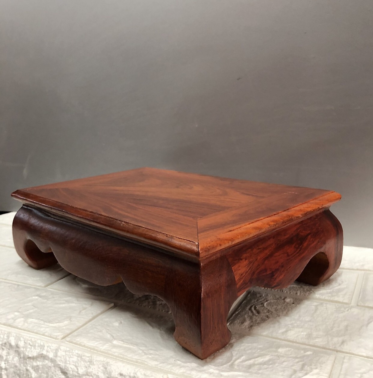Đôn kê tượng gỗ hương hình chữ nhật, kê lục bình, kê đồ phong thuỷ BH1066