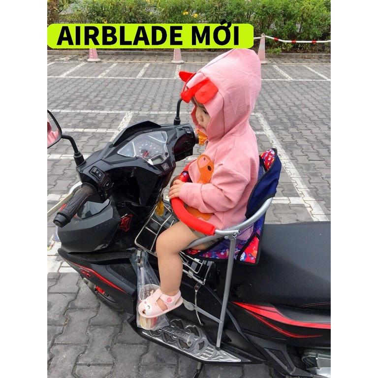 Ghế ngồi xe Airblade cho bé , GHẾ GA XẾP SẮT SƠN TĨNH ĐIỆN