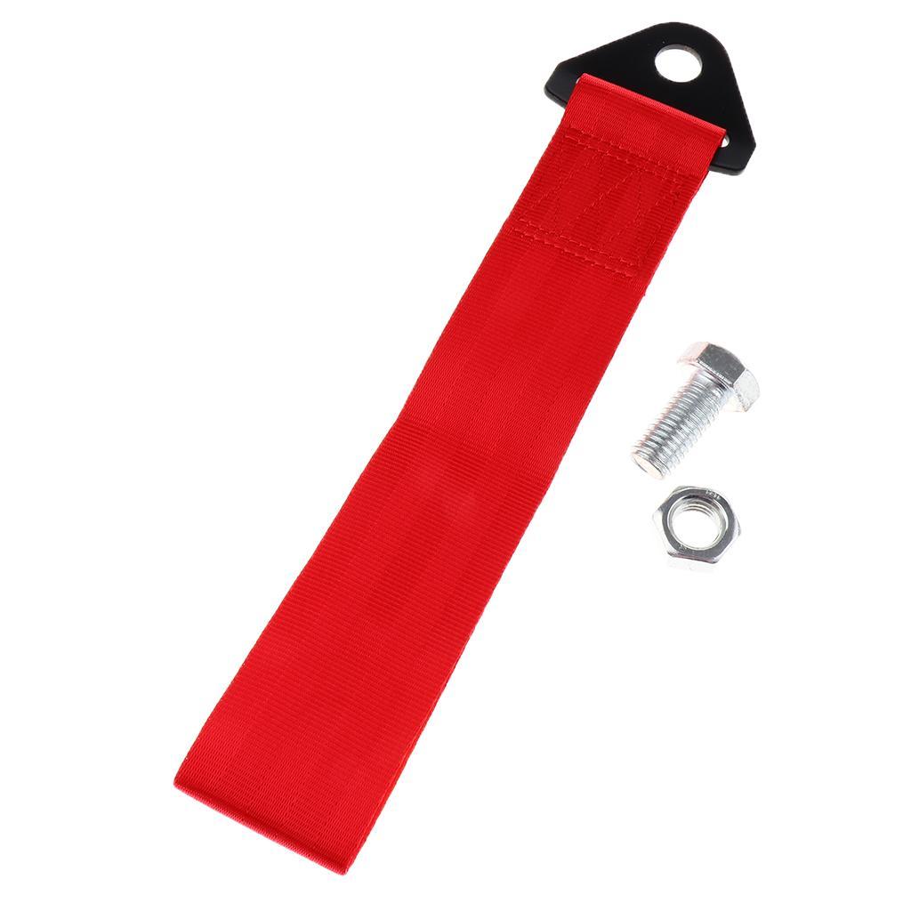 Easy Install  Car Tow Strap Set Front/Rear Bumper Hook Green