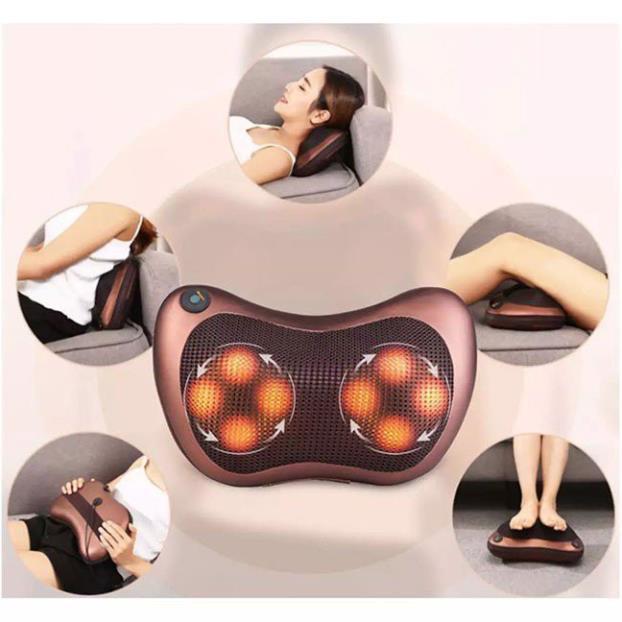 Máy Massage Cổ, Gối Massage Cổ Hồng Ngoại 8 Bi Cao Cấp Hàn Quốc,