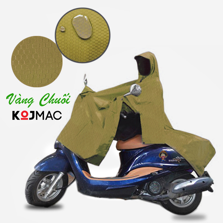 Áo Mưa Cánh Dơi Vải Dù Da Cá KOJMAC Raincoat Fashion 1m4 - Hàng Chính Hàng ( Loại Cao Cấp Thời Trang, Nhiều Màu Size Dài Xẻ Tà, Hàng Xuất Xưởng Việt Nam, Chống Thấm Nước Đi Xe Máy Cho Người Lớn Nam Nữ )