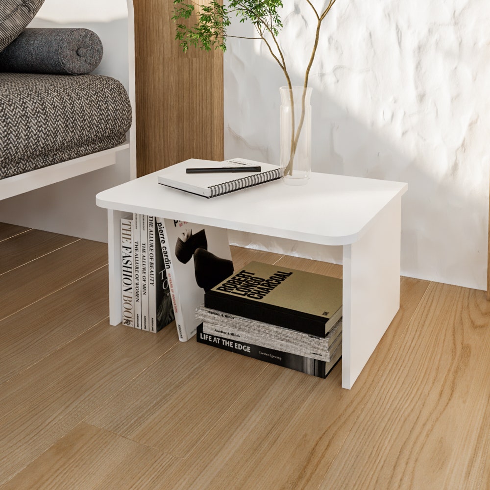 SB Furniture, KC-PLAY, Emmi End Table, White Color, W60xD40xH30 cm.