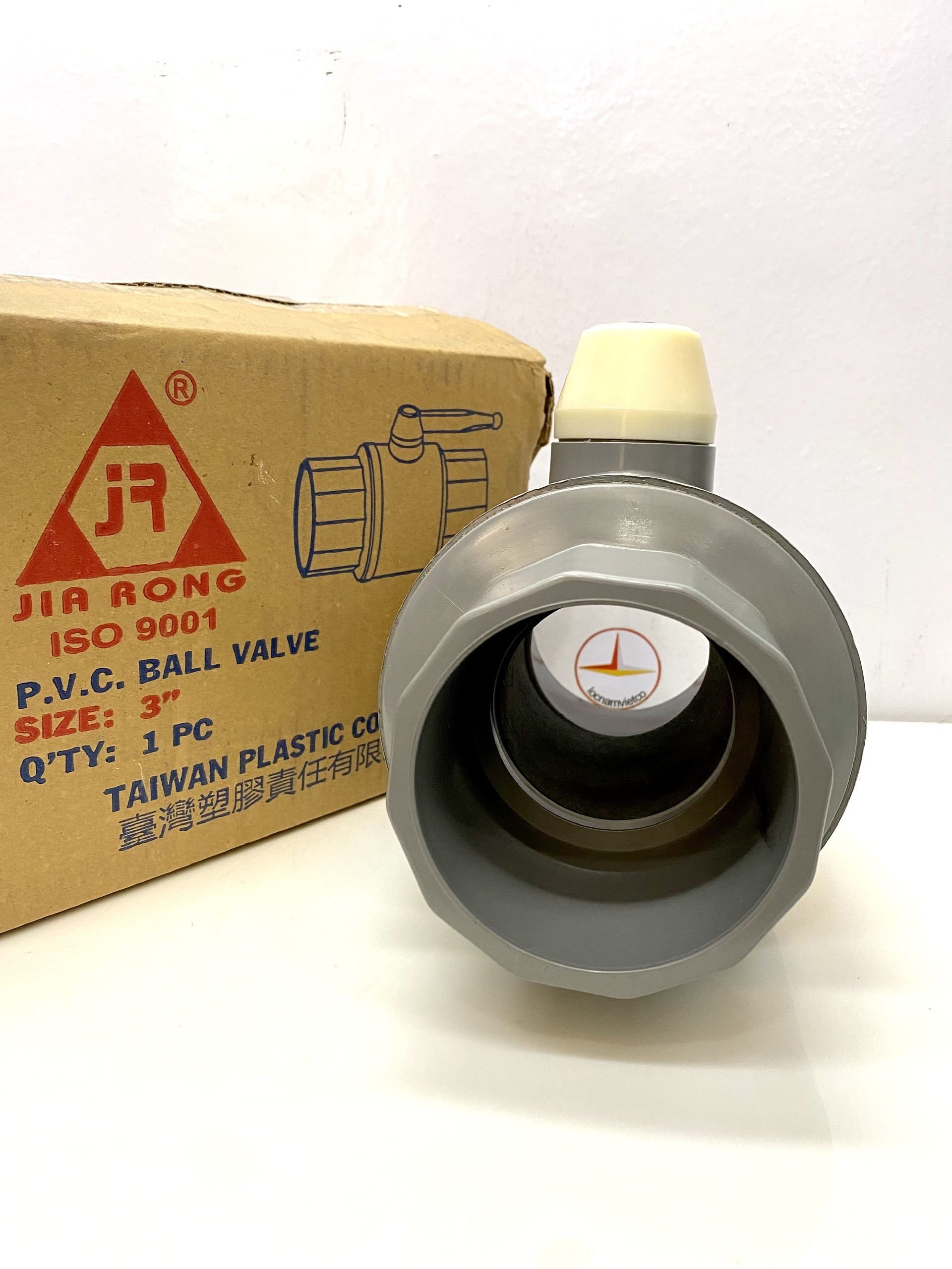 Van 90 tay trắng nhựa PVC Jiarong ( 3&quot; ) - FB030