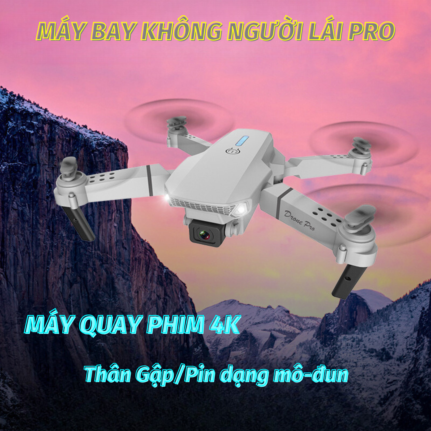 Flycam E88 Pro Trang bị 2 Camera 4 Sắc Nét, Máy Bay Điều Khiển Từ Xa Flycam Giá Rẻ, Mavic 2 Pro, SG700, Air 2S, L900 pro, L106 pro - Hàng Chính Hãng