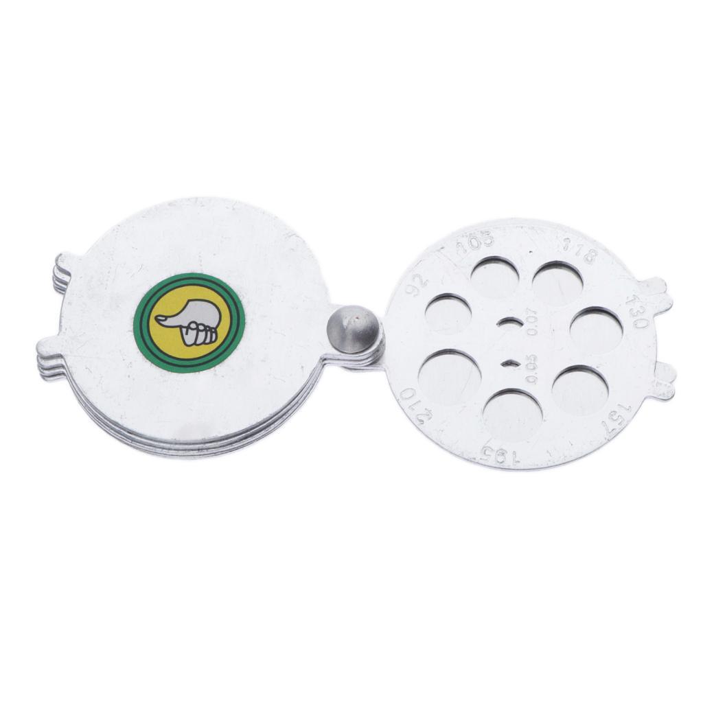 2-4pack 1 sets aluminum folding fan shape sizing gauge measuring gauge 6pcs