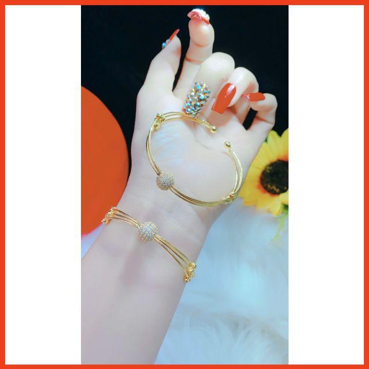 Vòng Tay Vàng Viên Ngọc Thời Trang