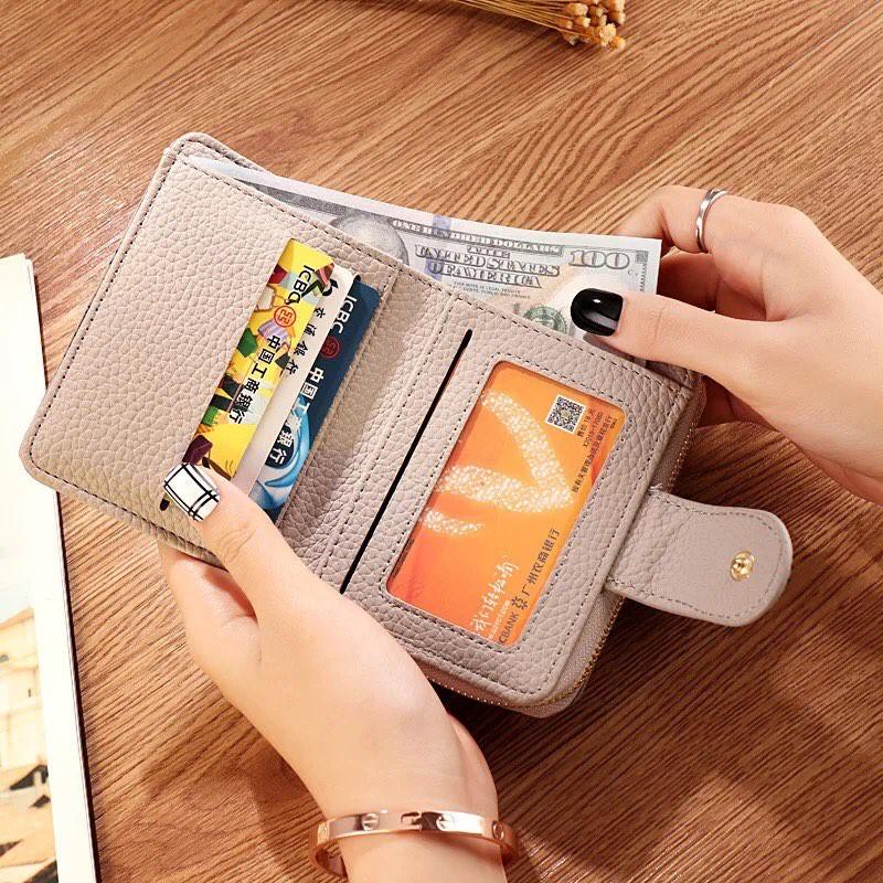 Ví nữ mini ngắn cầm tay cao cấp con ong gập nhiều ngăn đựng tiền cute đẹp giá rẻ 2021 VN20