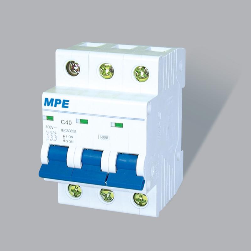 APTOMAT TỰ ĐỘNG 3P-10A/16A/20A/25A/32A/40A/50A/63A ICU 6KA / 4.5KA CAO CẤP MPE (MP6-C3)