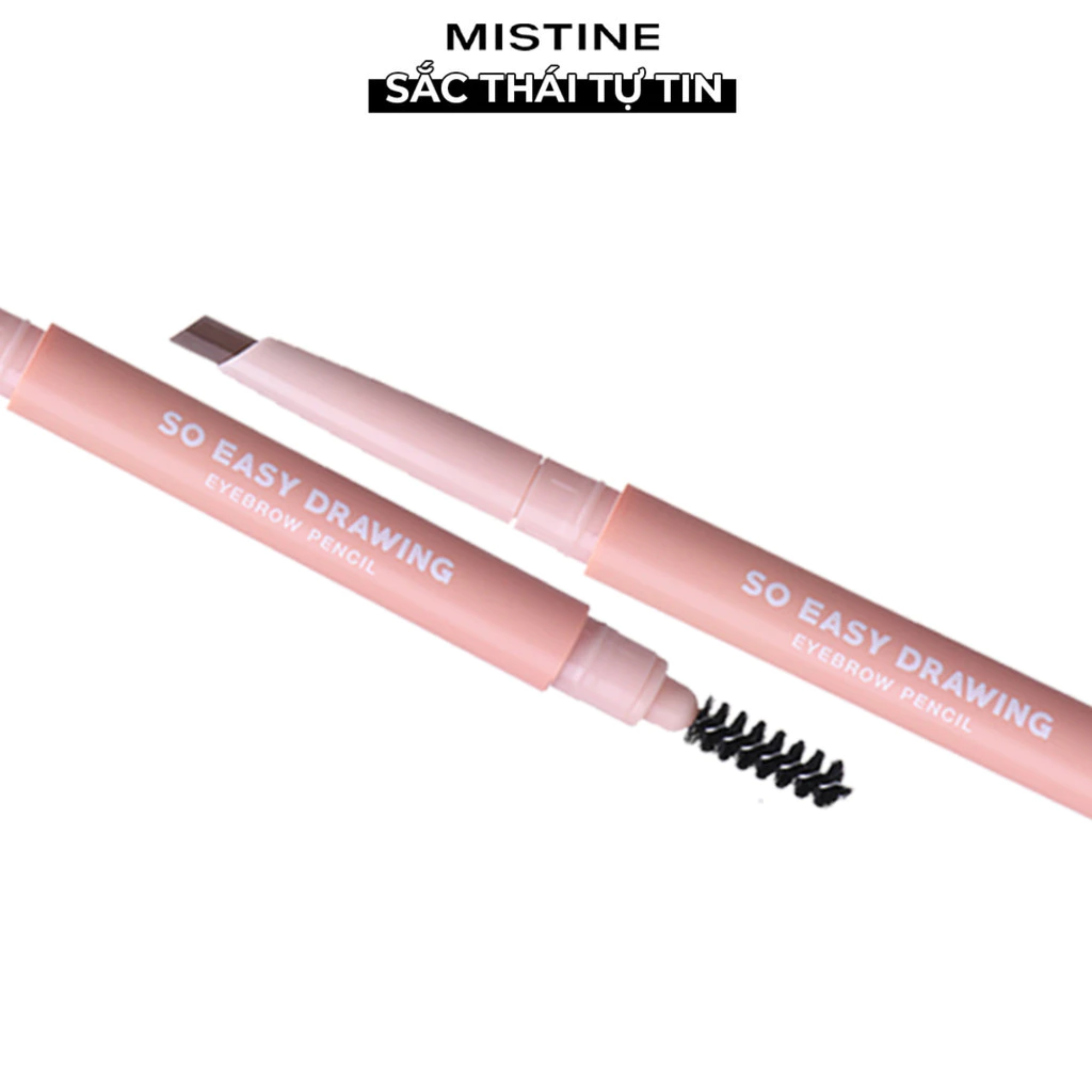 Chì kẻ mày nét mảnh, chống nước, mồ hôi Mistine So Easy Drawing Eyebrow No.02 Nâu Nhạt