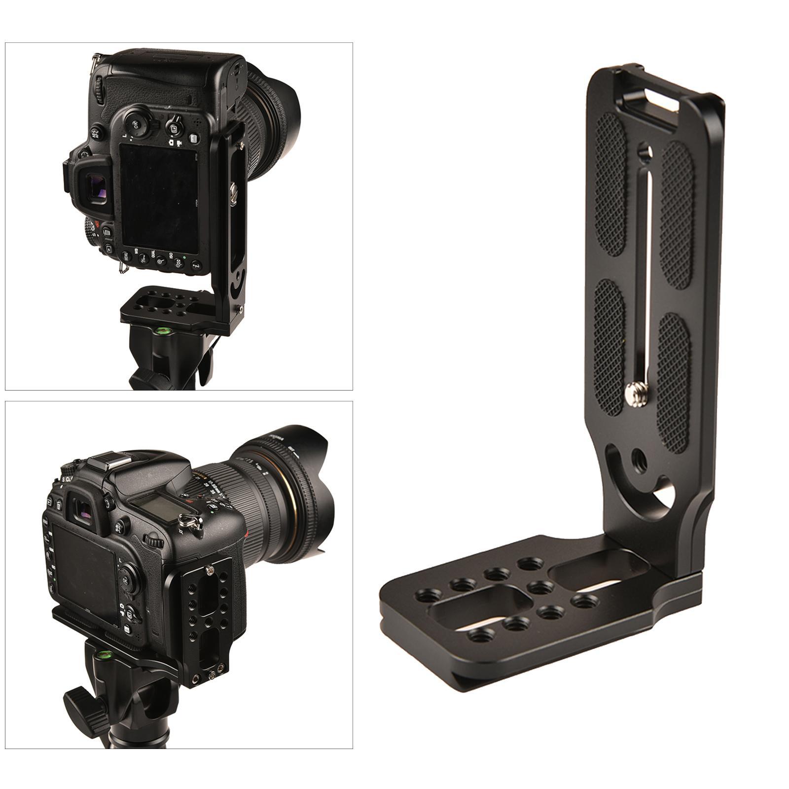 Quick Release Plate Camera L Bracket for Tripod Ball Head Adapter Mount