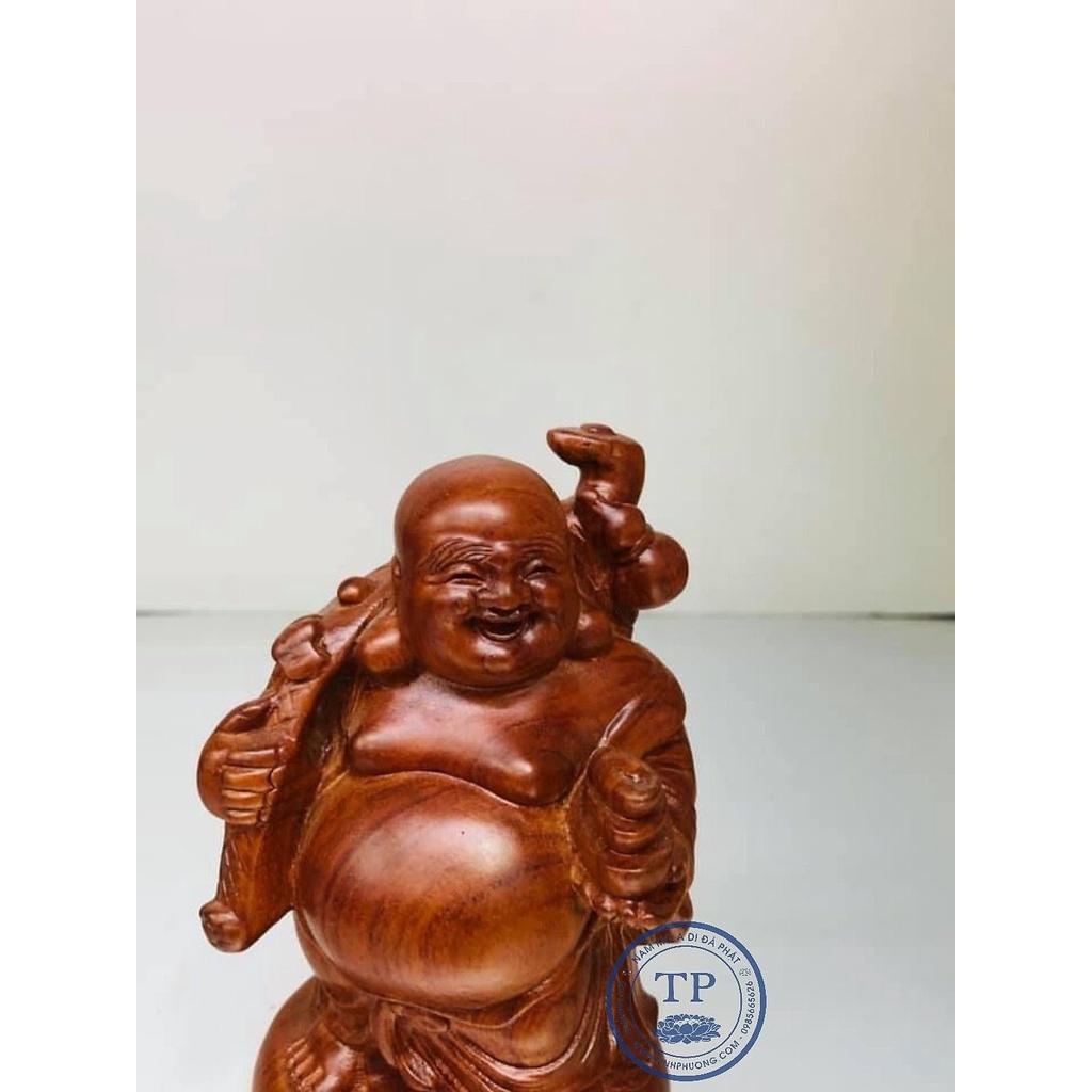 TƯỢNG ĐỂ Ô DI LẶC GỖ HƯƠNG ĐỎ NGUYÊN KHỐI CAO 14,5CM kh127333