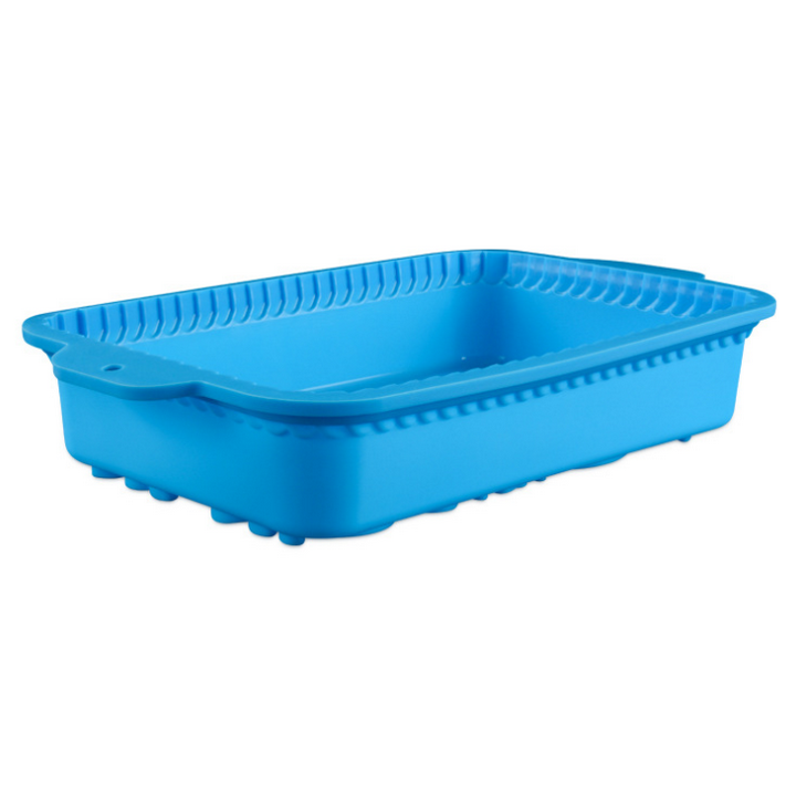 Khuôn silicon làm đế bánh, rau câu hình chữ nhật hoa văn kiểu - Loại 34 cm - Mã số 1181