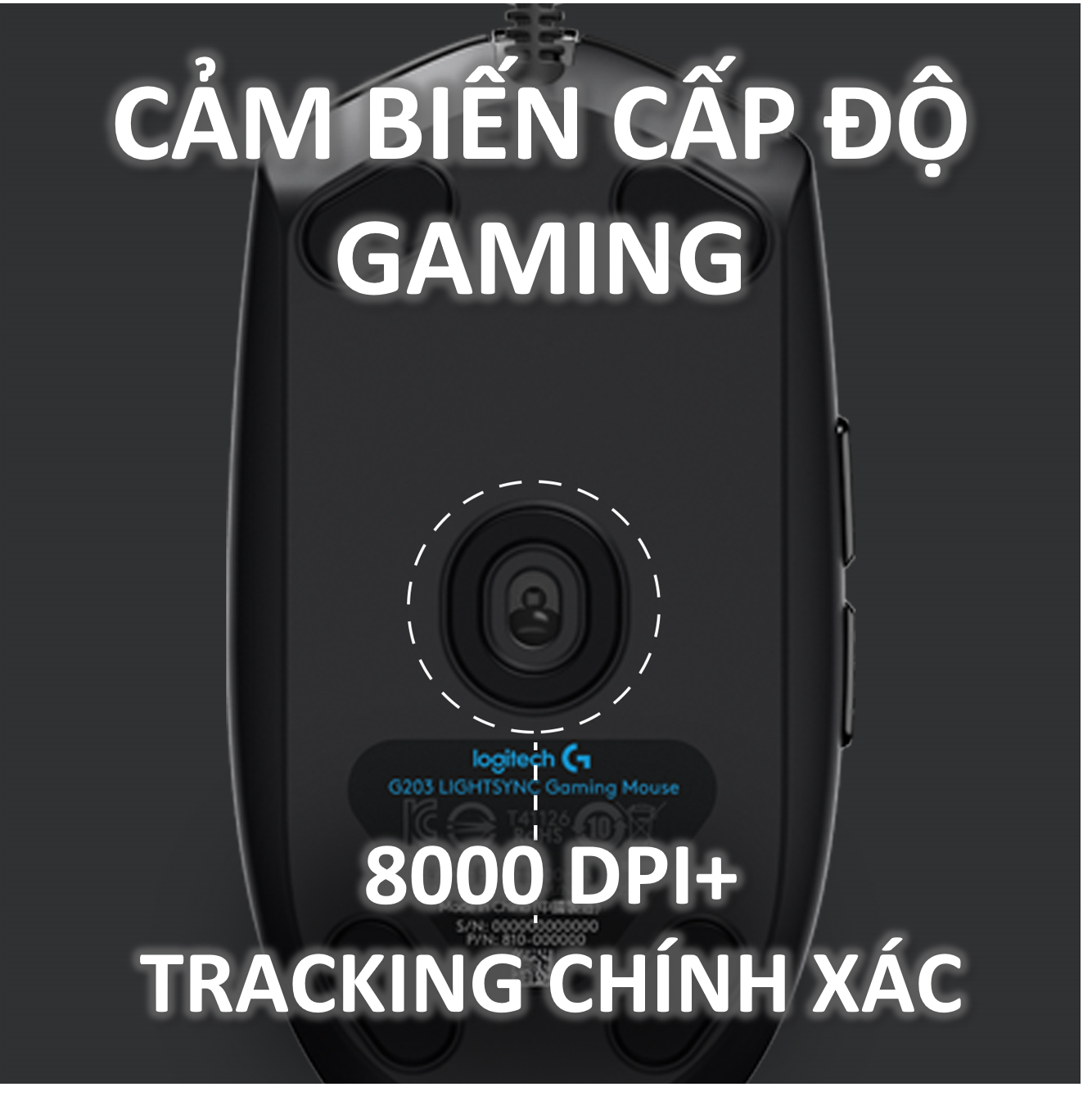 Chuột game có dây Logitech G102 Lightsync - Tùy chỉnh RGB, 6 nút lập trình, nhẹ, 8000 DPI, PC/Mac - Hàng Chính Hãng