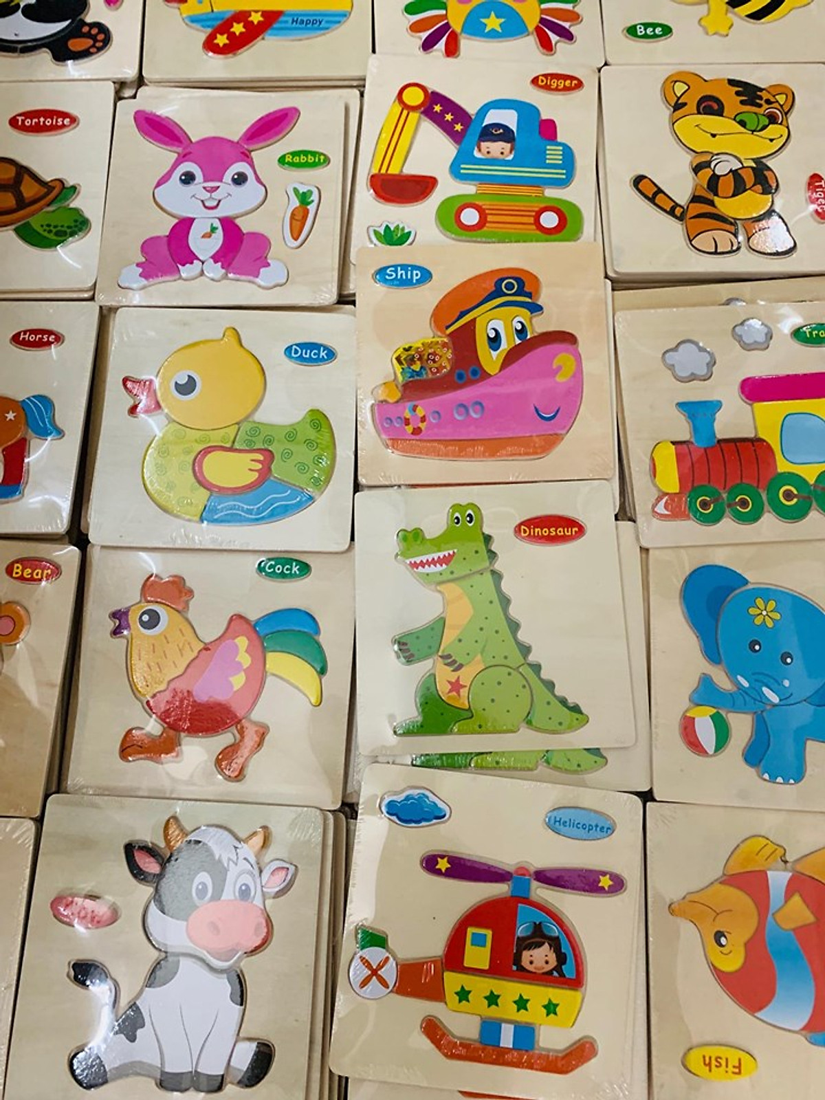Đồ Chơi Trẻ Em, COMBO 10 TRANH Ghép Hình Gỗ Nổi 3D Nhiều Mẫu Cho Bé Vừa Học Vừa Chơi