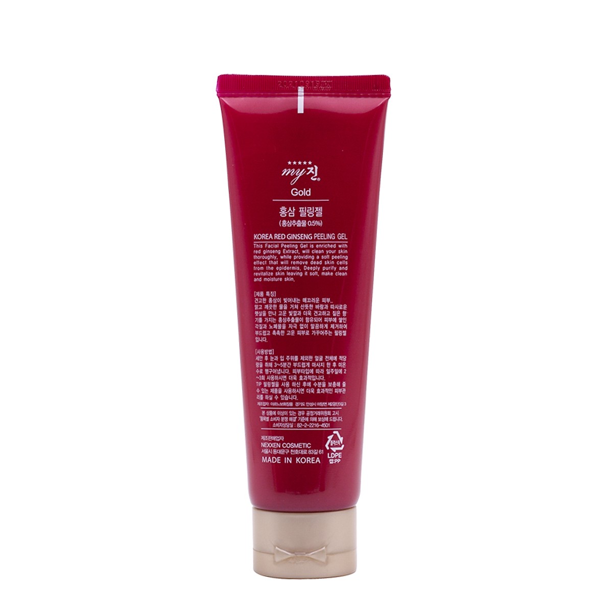 Gel tẩy tế bào chết sáng da hồng sâm Hàn Quốc My Gold Korea Red Ginseng Peeling Gel (130ml) – Hàng Chính Hãng