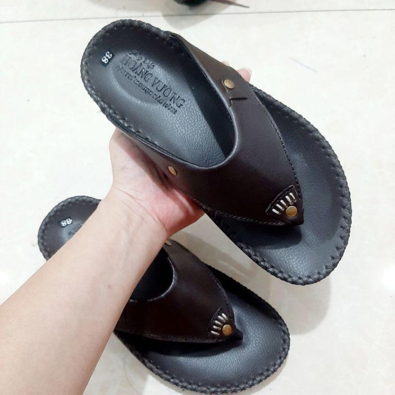 Dép kẹp nam da thật