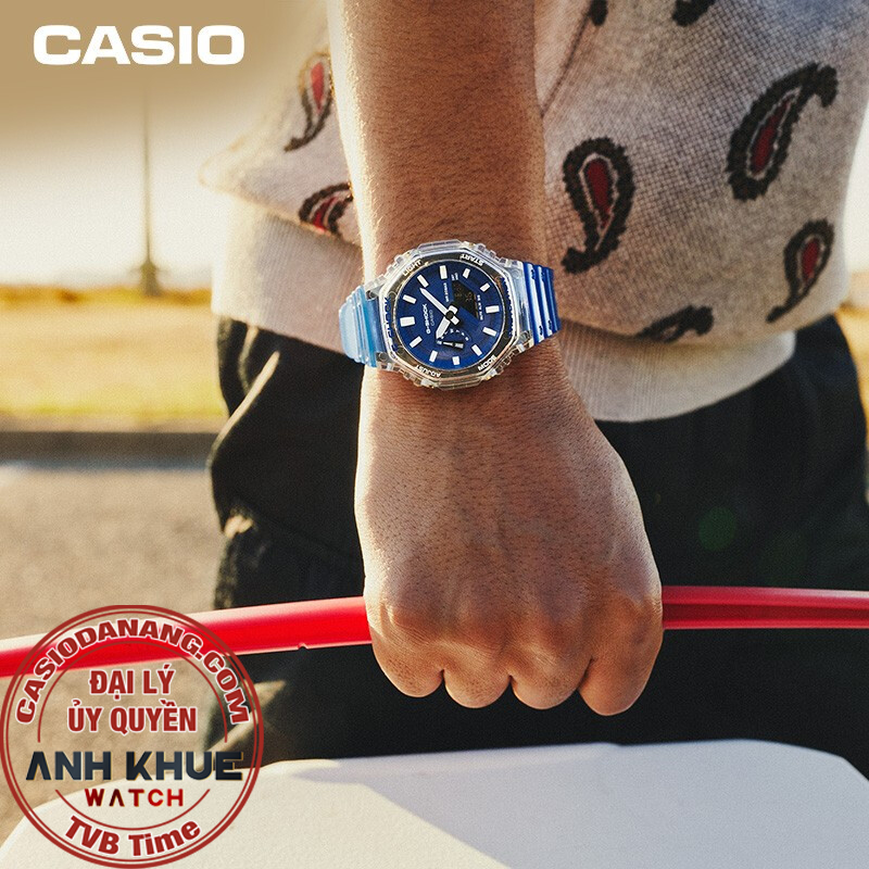 Đồng hồ nam dây nhựa Casio G-Shock chính hãng GA-2100HC-2ADR (45mm)